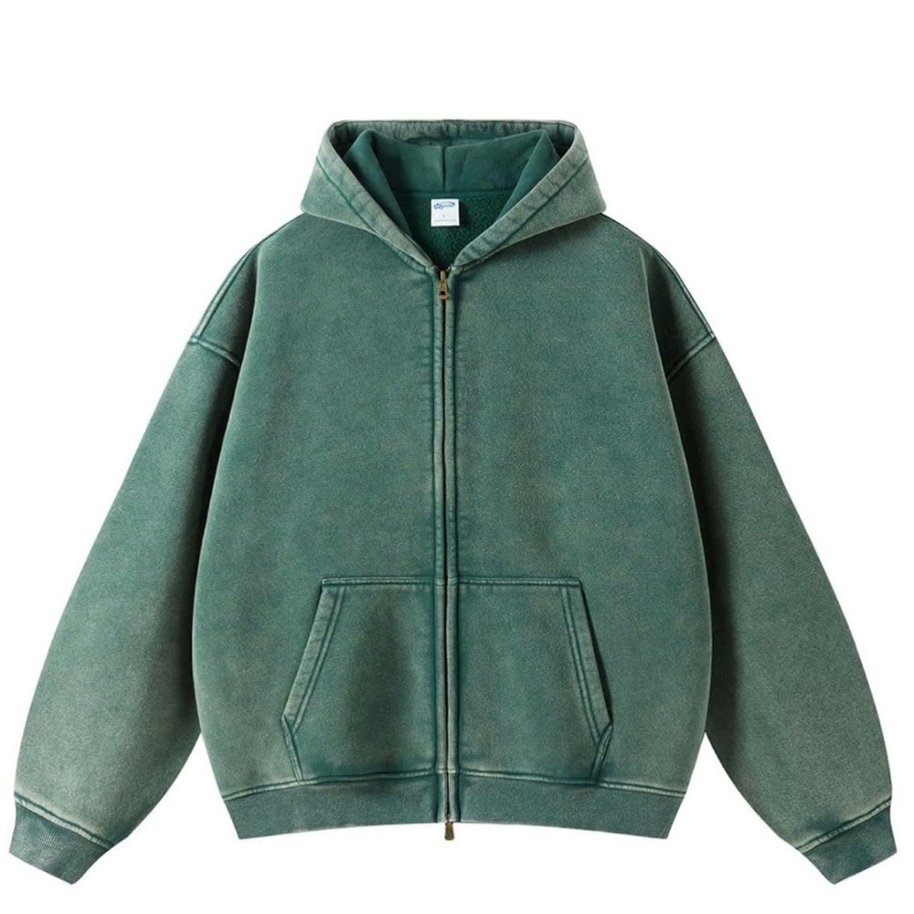Green Zip-Up Hoodie